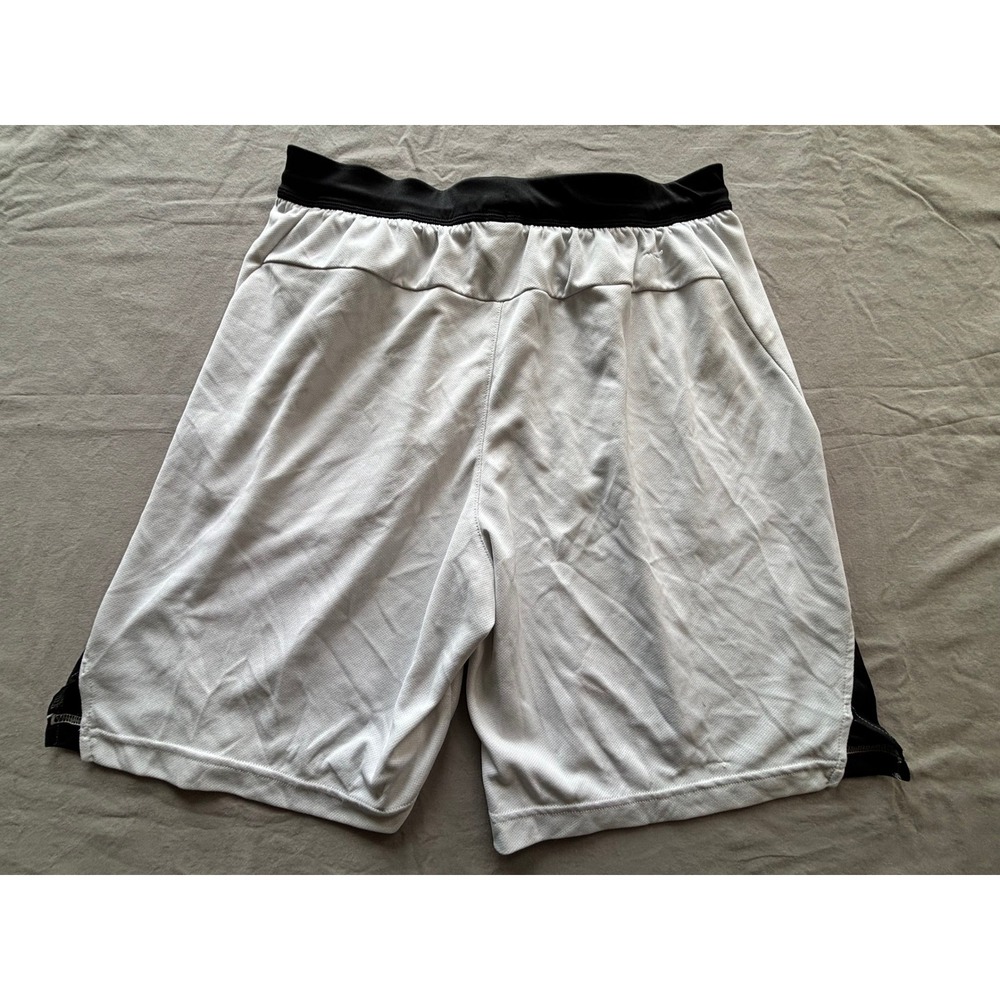 Adidas Primegreen Mens Athletic Shorts White Black Size Large Mesh Gym Training - Picture 2 of 10